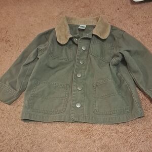 Old Navy Boys Olive Green Full Snap Jacket Size 3t.